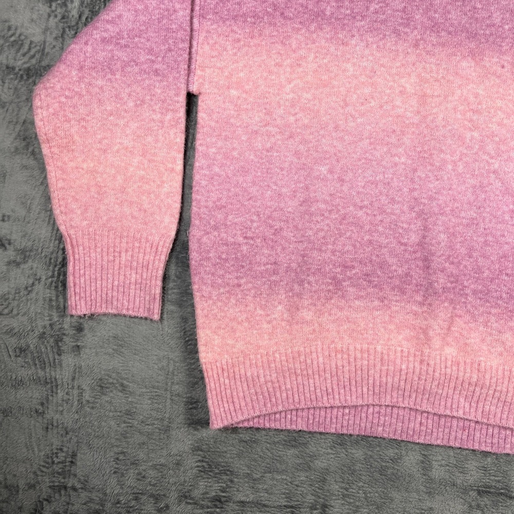Old Navy Womens XS Petite Pink Gradient Ombre Pullover Crew Neck Knit Sweater - Picture 5 of 14
